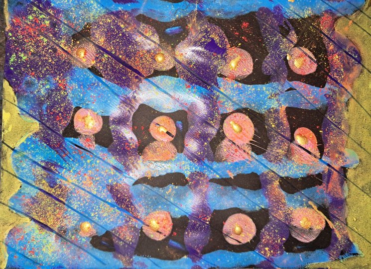 Abstract painting: Order Beneath Noise